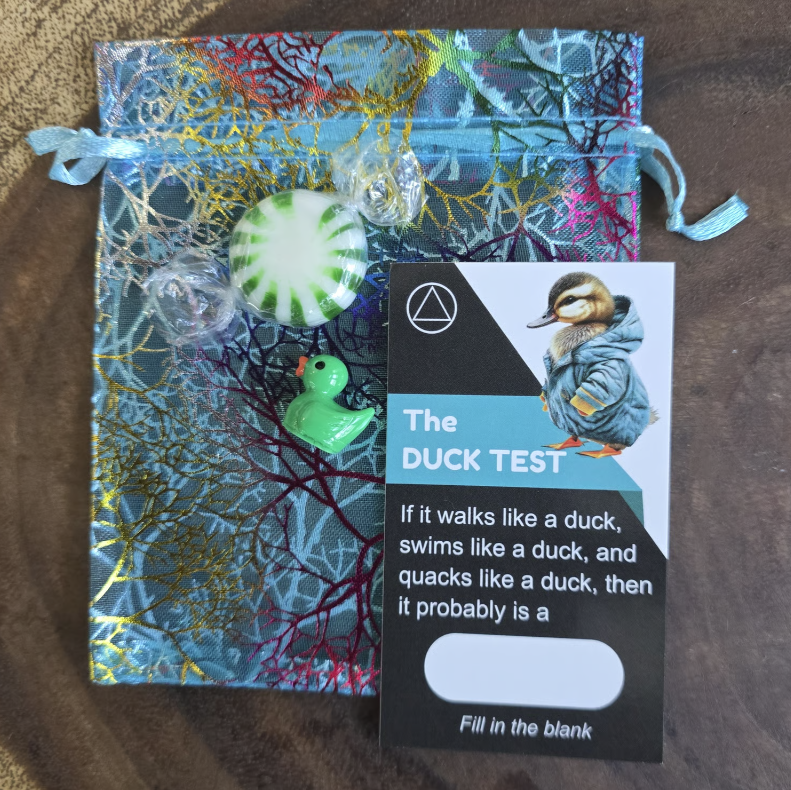 Duck Test Packet with Organza Bag